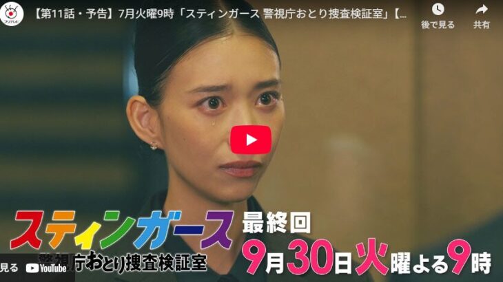 『スティンガース 警視庁おとり捜査検証室』 11話 最終回 予告動画とあらすじ